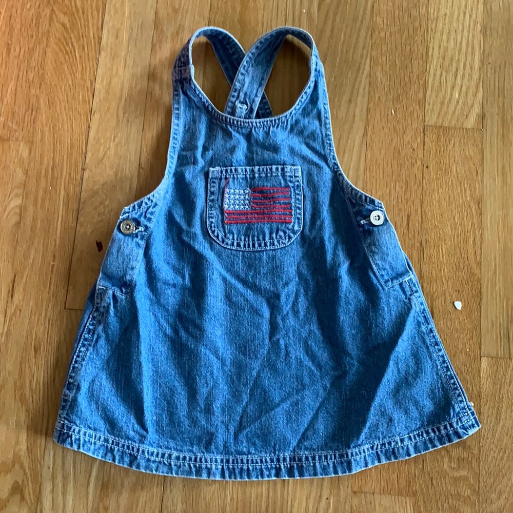 Baby Girl 18m Denim American Flag Jumper Dress